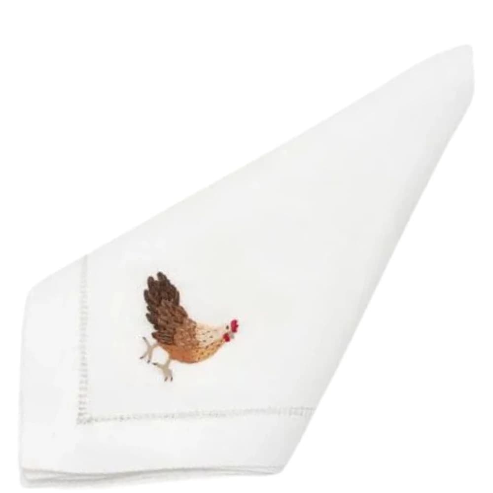 Guardanapo de Algodão Bordado Galo Colette 40cm