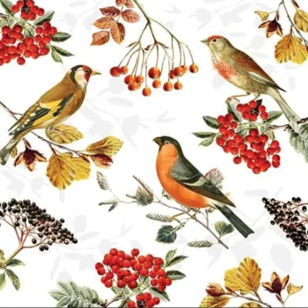 Guardanapo de Papel Autumn Birds 33cm 20pçs