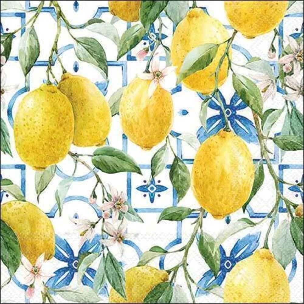 Guardanapo de Papel Mediterranean Lemons 33cm 20pçs