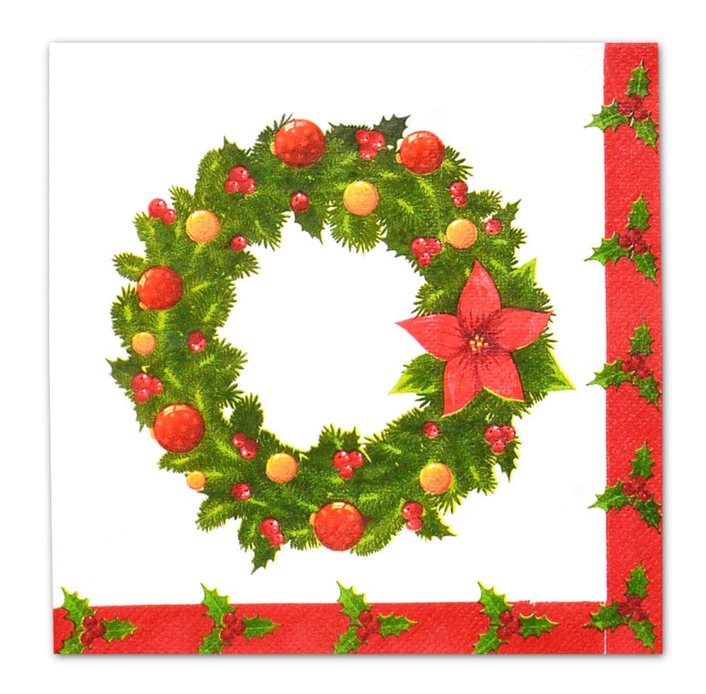 Guardanapo de Papel Natal 33x33cm Guirlanda - Espressione Christmas