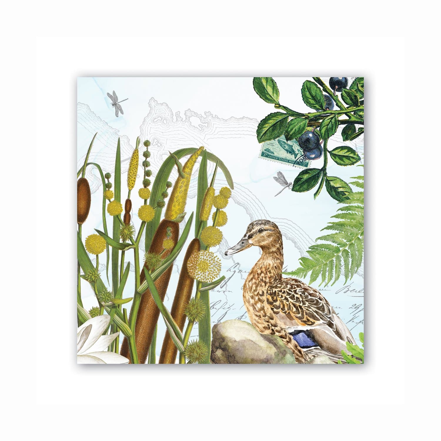 Guardanapo Lanche By The Lake Michel Design 16,5 x 16,5 cm
