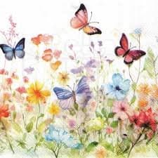 Guardanapo Papel Butterflies 33x33 20 Folhas - Ambiente