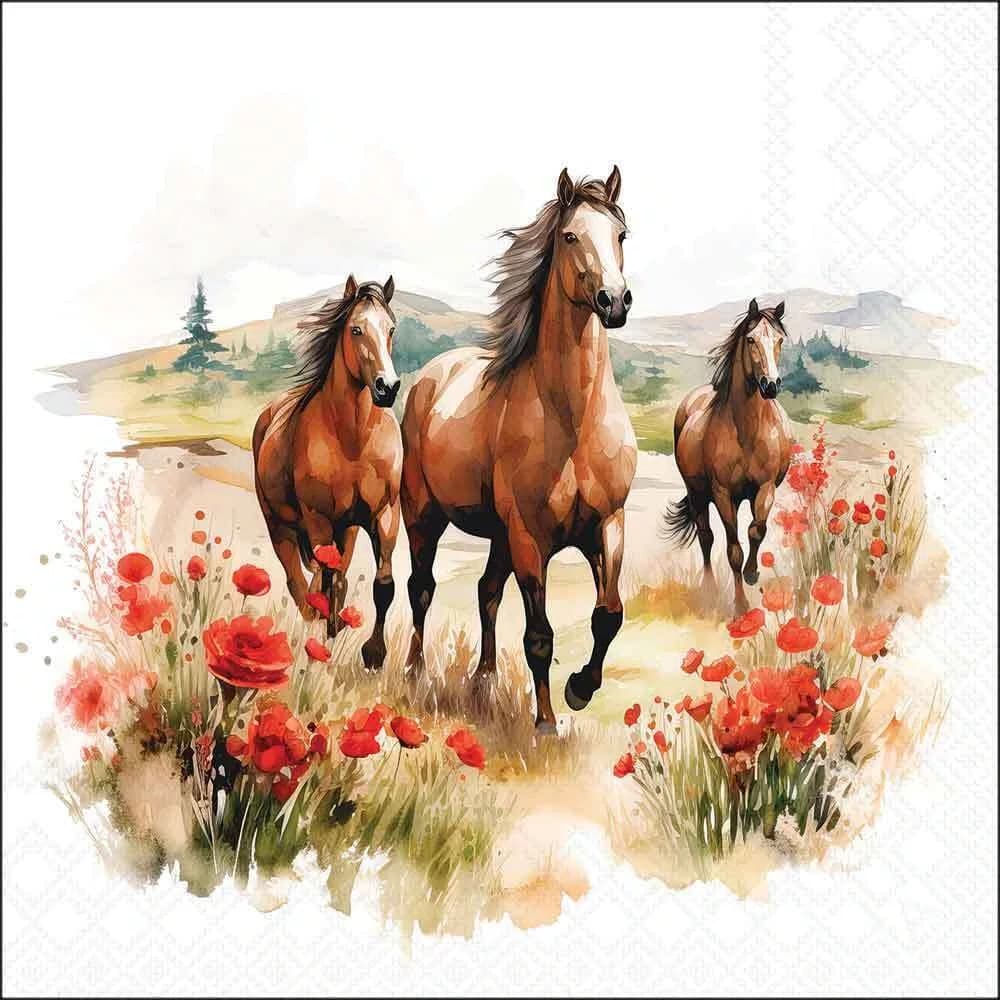 Guardanapo Papel Cavalos 33x33 20 Folhas - Ambiente