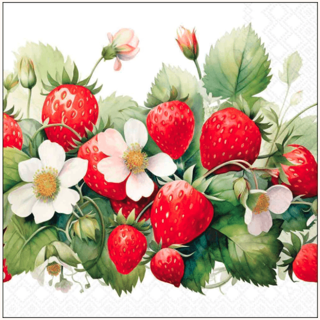 Guardanapo Papel Morango 33x33 20 Folhas - Ambiente