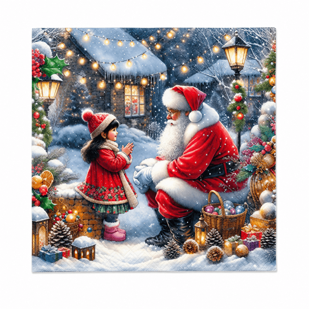 Guardanapo Papel Natal Santa 33x33 20 Folhas - Ambiente