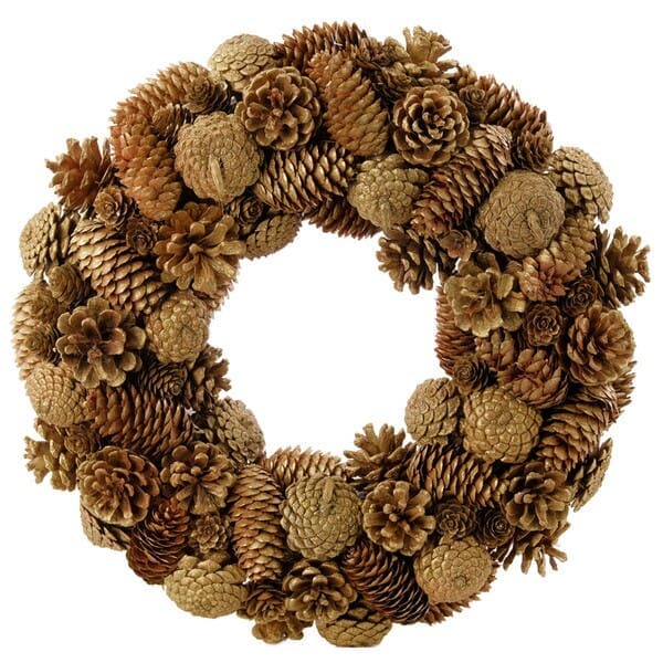 Guirlanda Pinha Marrom 40x40cm Cromus