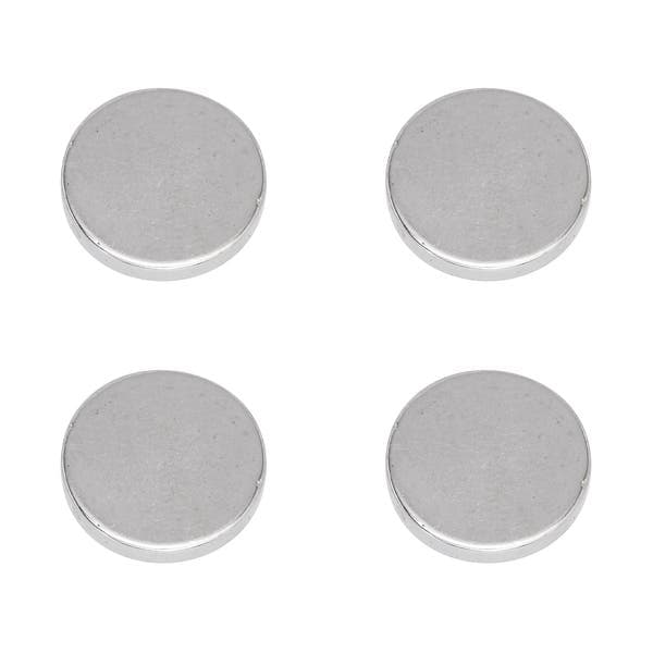 Ímã de Neodímio Redondo Prata com 4 peças de 12,5x2mm