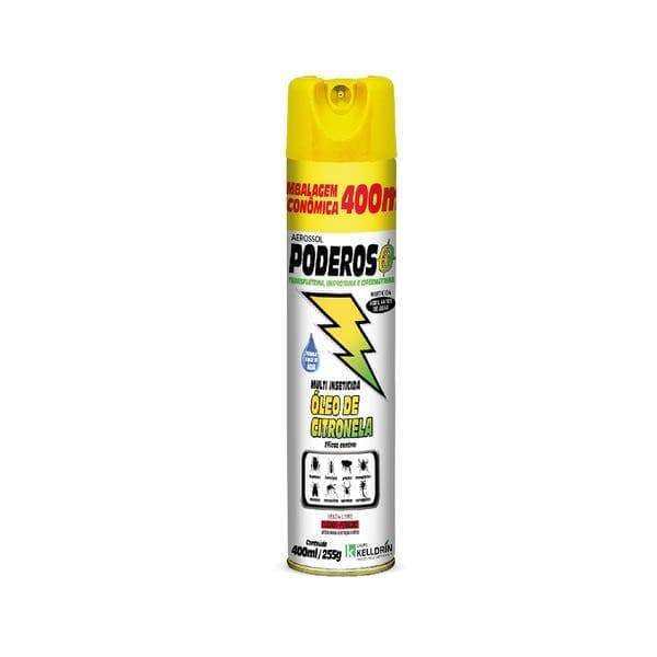 Inseticida Óleo de Citronela Químico Aerosol 255g Kelldrin