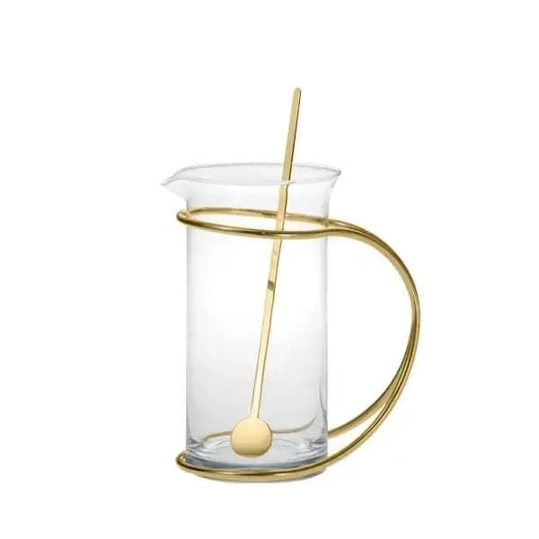 Jarra com Mexedor Agliana Ouro 24K 1,5L Riva — Única