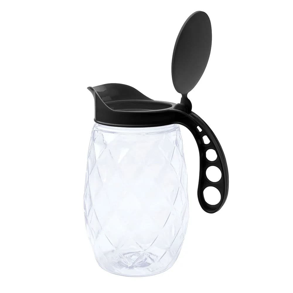 Jarra de Plástico Cristal 2l com Tampa Preta - Tiba