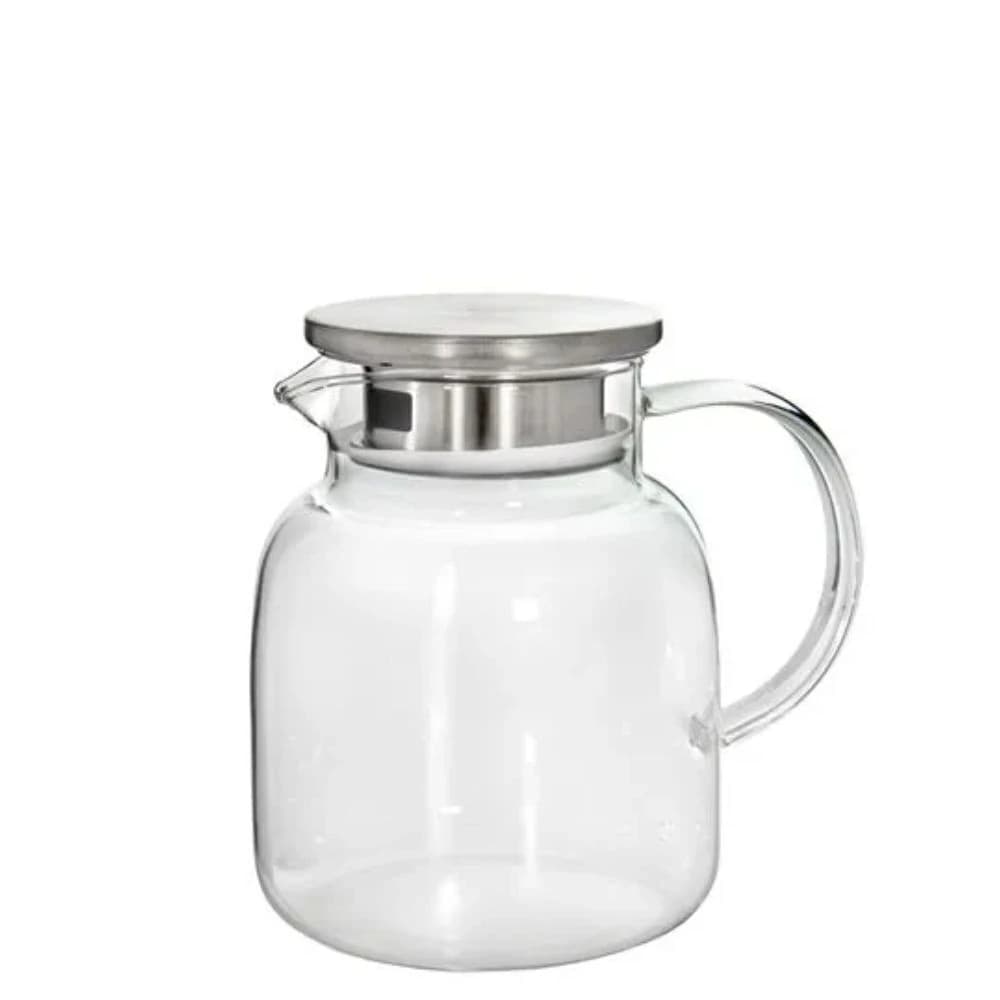 Jarra de Vidro com Tampa de Inox 1,35l