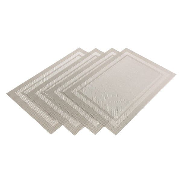 Jogo Americano Cinza Escuro 45x30x1cm 4 Peças Cromus