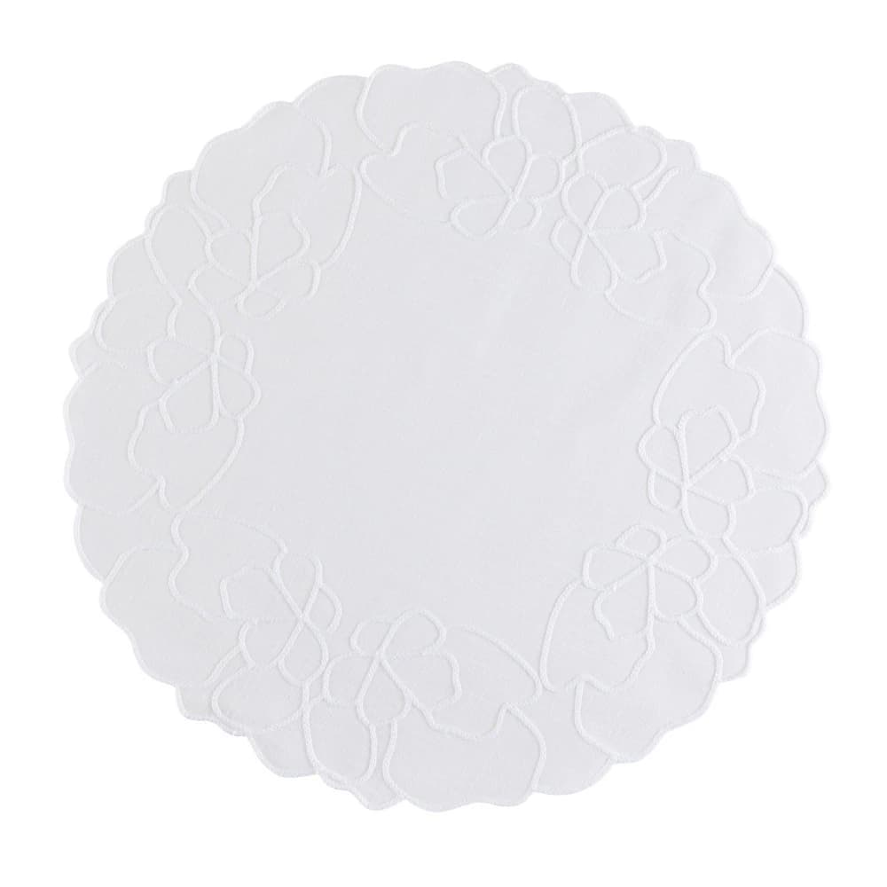 Jogo Americano de Poli-linho Auguri Casa Ornella Branco 45cm 4pçs