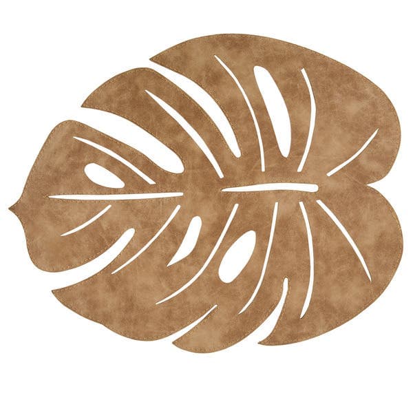 Jogo Americano de Suede Leaf Caramelo 48x36cm