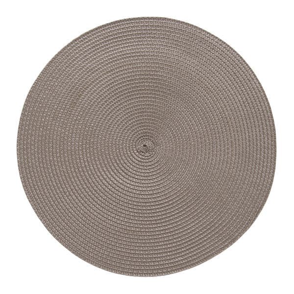 Jogo Americano Redondo Luna Plástico Taupe 38cm 1 Peça Copa & Cia