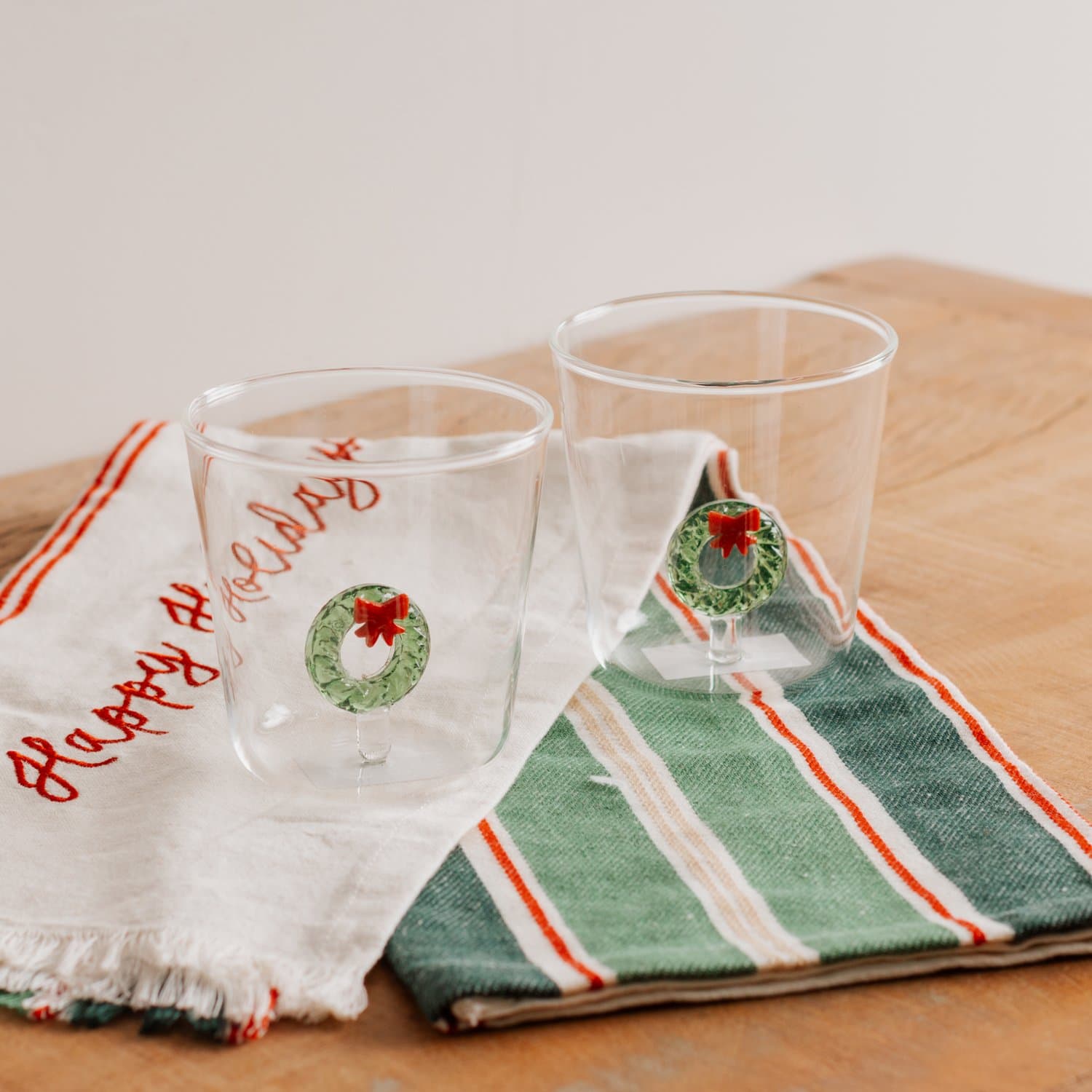 Jogo de 2 Copos Guirlanda Natal 300 ml