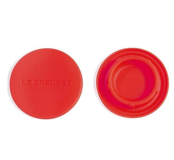 Jogo de 2 Tampas de Silicone para Moedores Le Creuset Vermelho