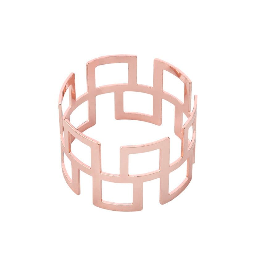 Jogo De 4 Anéis De Guardanapo Ion Rose Gold Hauskraft