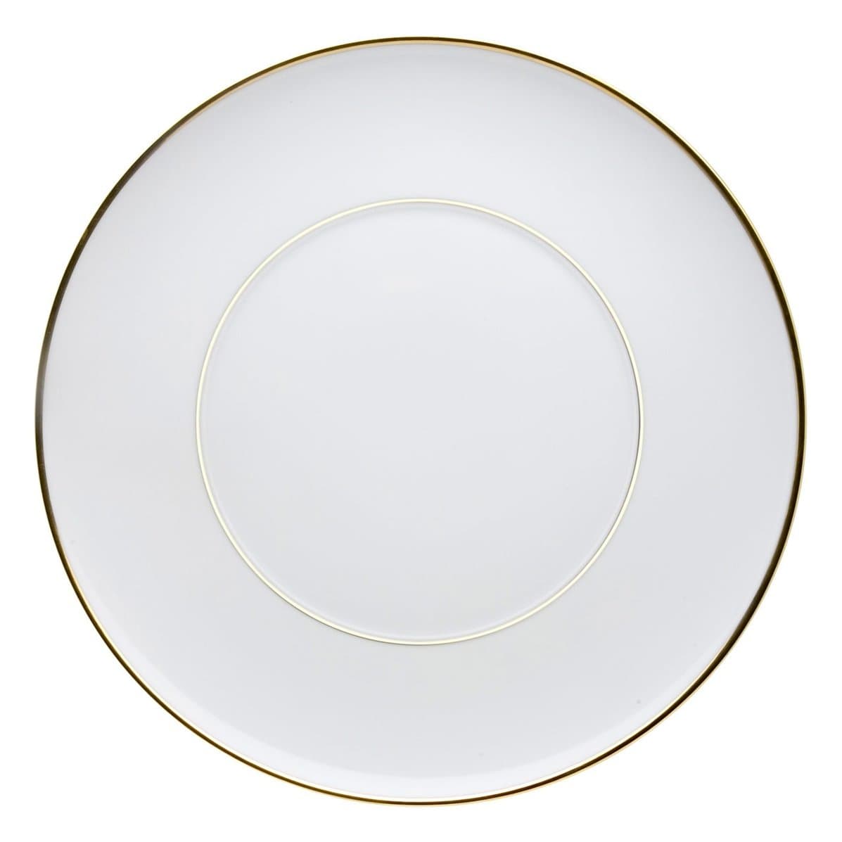 Jogo de 4 Pratos Marcador Rocco Vista Alegre Branco e Ouro 32cm