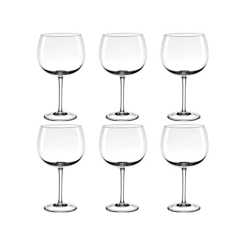 Jogo de 6 Taças de Cristal Para Gin Strauss 660ml