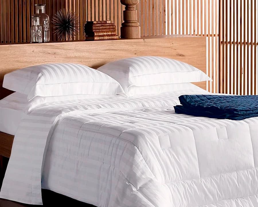 Jogo de Cama Andreza Stripe King - Percal 260 Fios