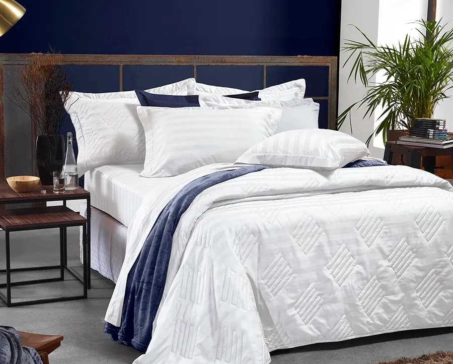 Jogo de Cama Bellano Veneza Stripes Queen - Cetim 300 Fios