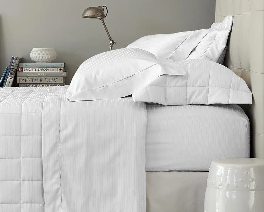 Jogo de Cama Buddemeyer Damask Stripes Casal - Cetim 300 Fios