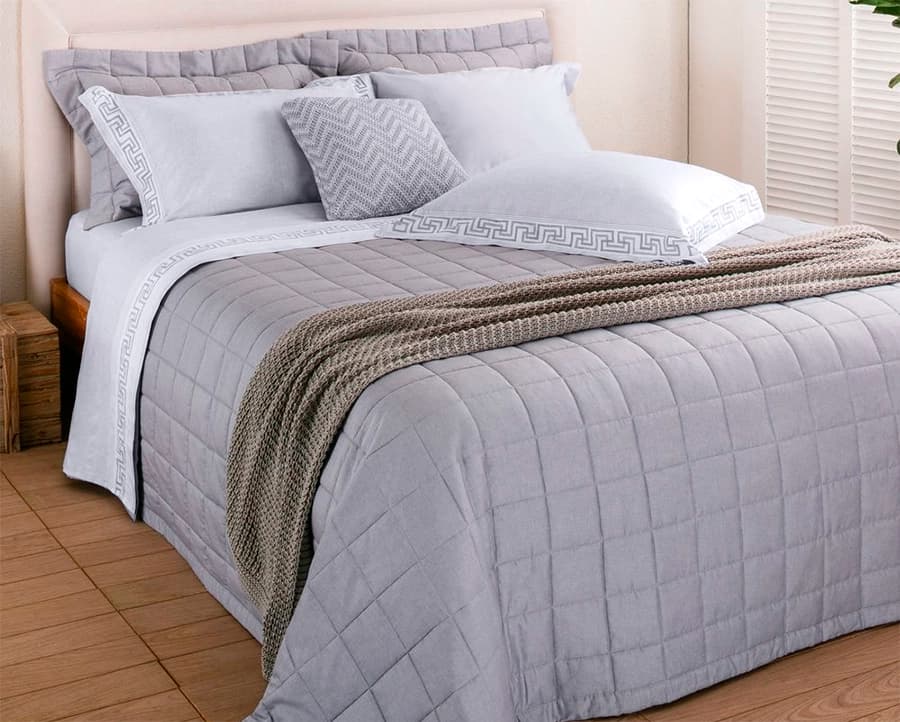Jogo de Cama Buddemeyer Vision Santorini Casal - Cetim 300 Fios
