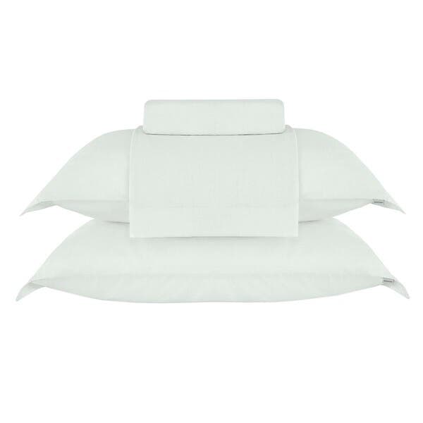 Jogo de Cama Casal King Size Algodão 150 Fios Verde Buddemeyer