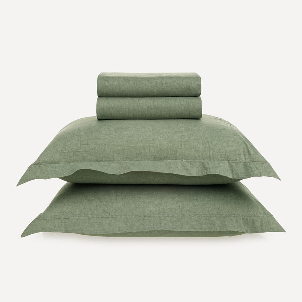 Jogo de Cama King 100% Algodão Tesso Verde