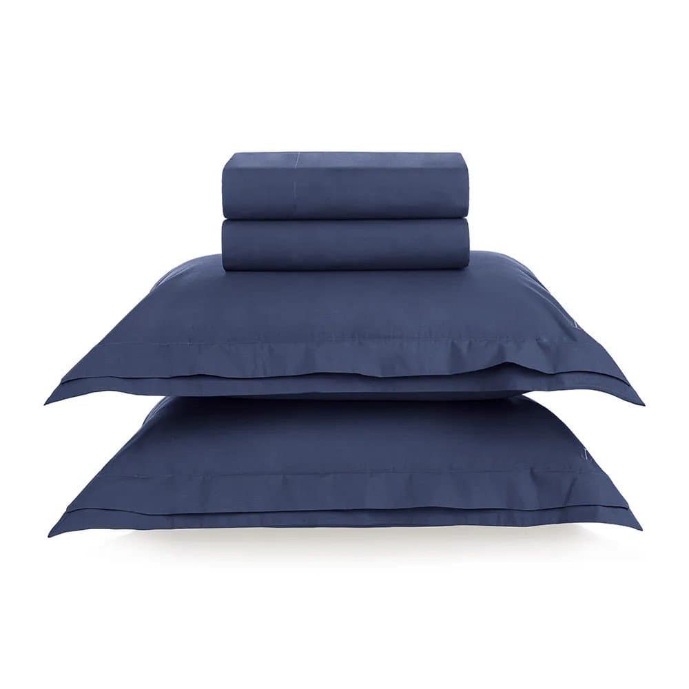 Jogo de Cama Queen Novoli 200 Fios Trussardi Marinho 2,40 x 2,60 m