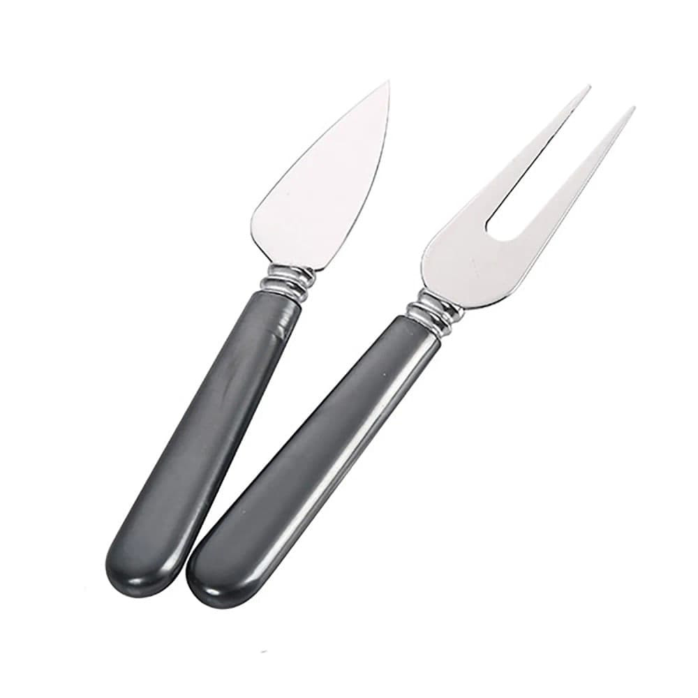 Jogo de Garfo e Faca para Queijo 2 Peças Preto - Hauskraft
