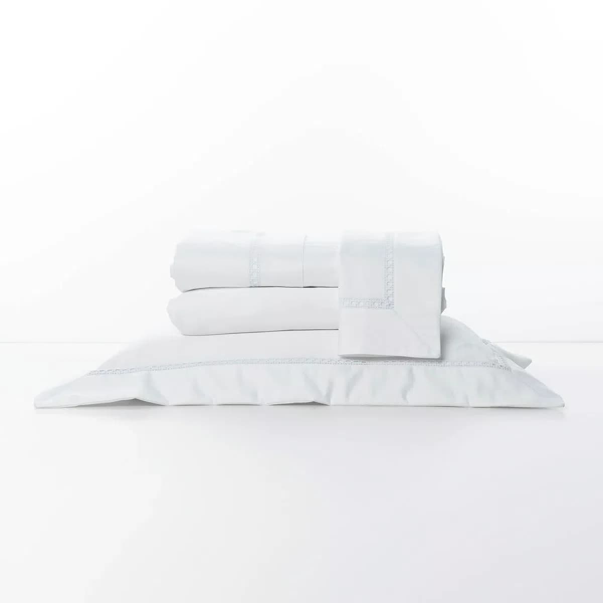 Jogo De Lençol Queen Trellis 1000 Fios Artelassê Branco