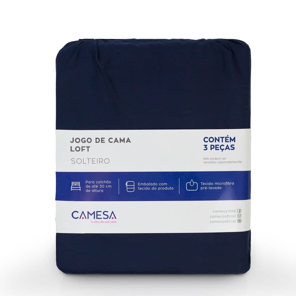 Jogo de Lençol Solteiro Chumbo Camesa