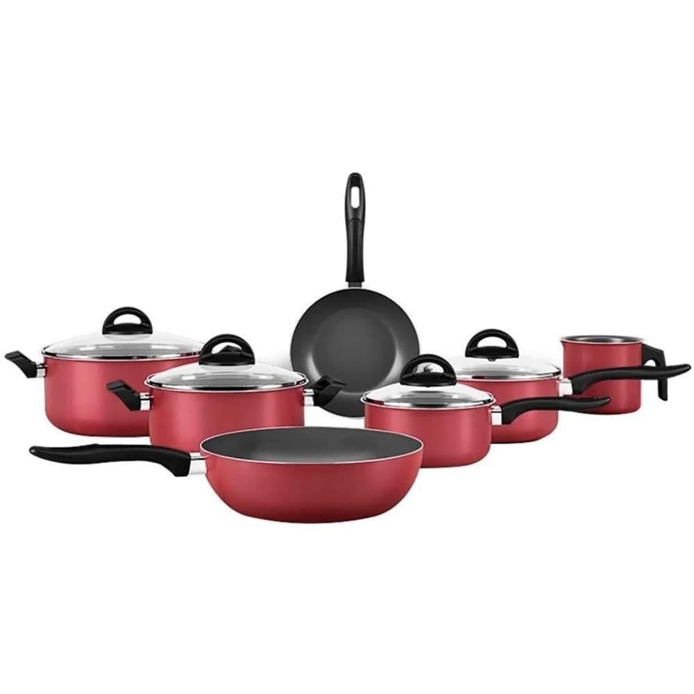 Jogo de Panelas Antiaderentes 7 Peças Chilli Cereja - Brinox