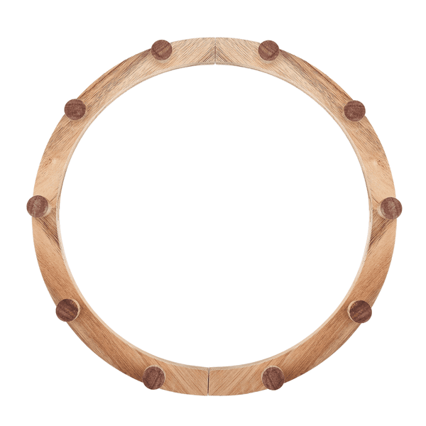 Kit 2 Cabideiros Arcos Modulares de Acácia com 5 Pinos Oikos