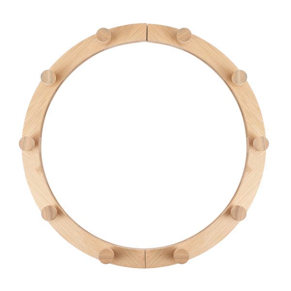 Kit 2 Cabideiros Arcos Modulares de Bambu com 5 Pinos Oikos