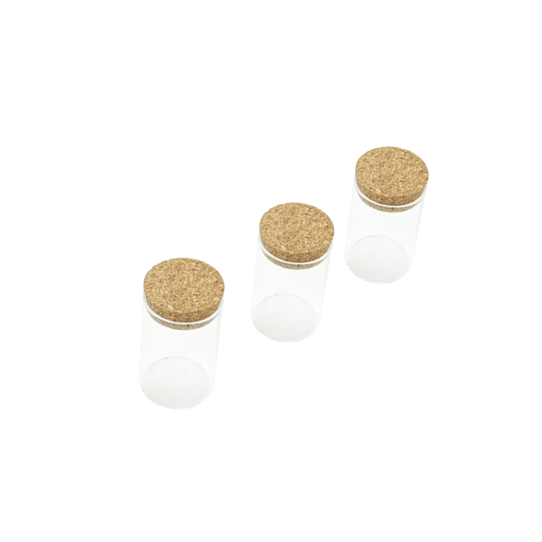 Kit 3 Potes Condimentos Vidro Transparente 0,175L Delinia