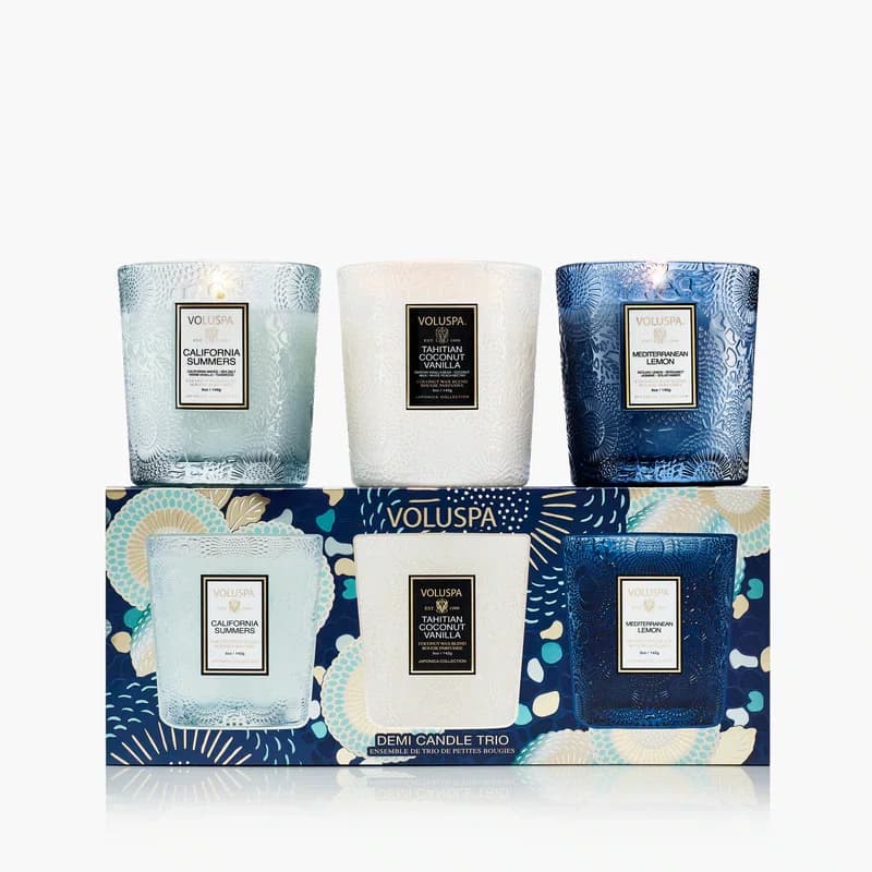 Kit 3 Velas Copo Clássico 40h Coastal Getaway Trio - Voluspa
