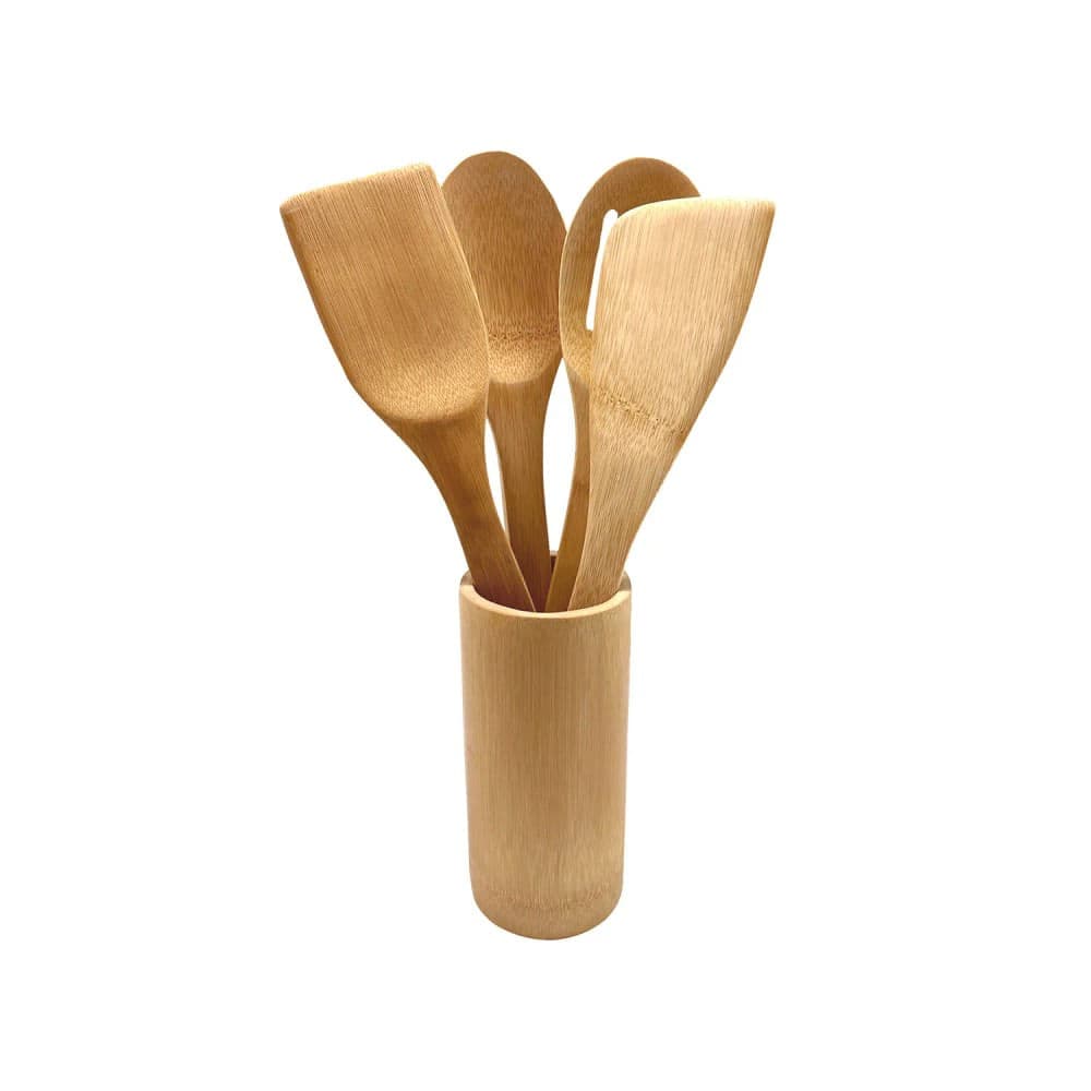 Kit 4 Utensílios de Bambu Mozcada - Oikos