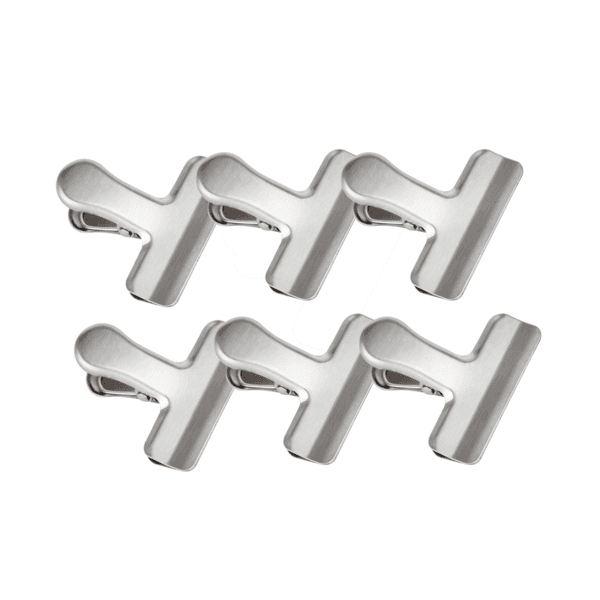 Kit 6 Clips para Embalagem Aço Inox Delinia