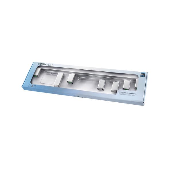 Kit Acessórios de Parede 5 Peças Chrome Flat Docol