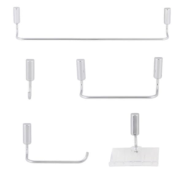 Kit Acessórios de Parede 5 peças Idea Chrome Prata Docol