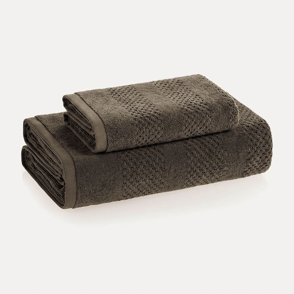 Kit Banhão e Rosto 100% Algodão Fio Zero Twist Roma Gris