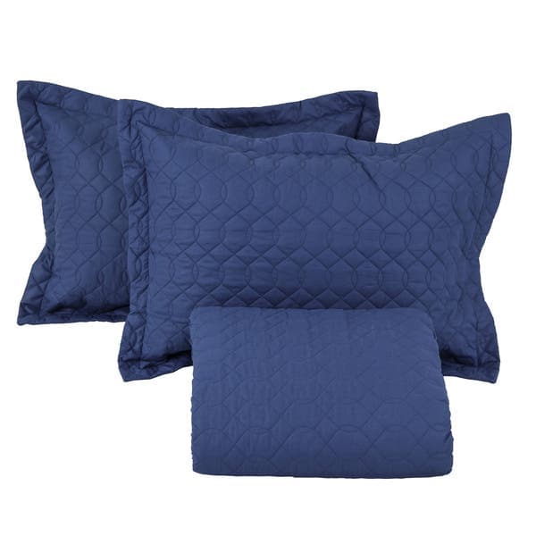 Kit Cobre Leito 3 Peças Prestige King Azul