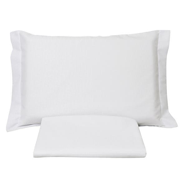 Kit Colcha Solteiro Plena Piquet Algodão Branco Beca Decor
