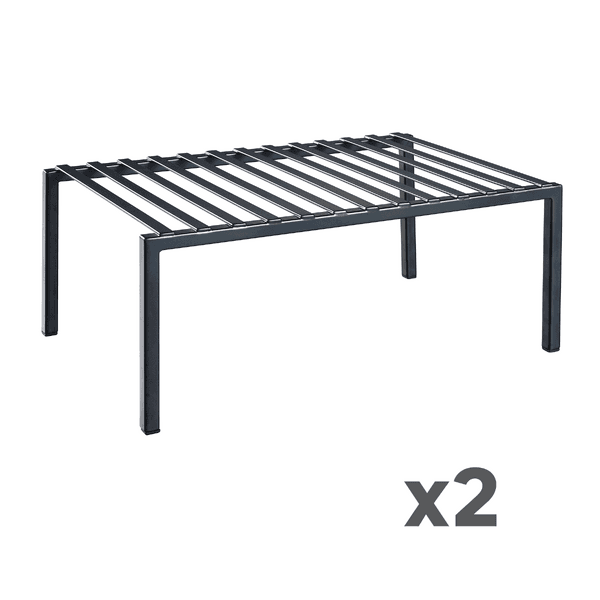 Kit com 2 Prateleiras para Armário Preto Metal Delinia