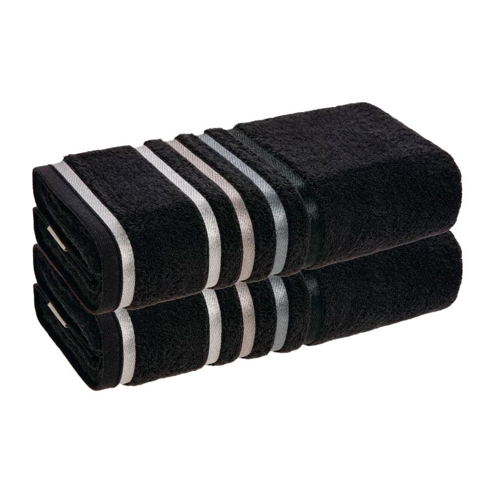 Kit Com 2 Toalhas de Rosto Lumina Preto/cinza - Karsten