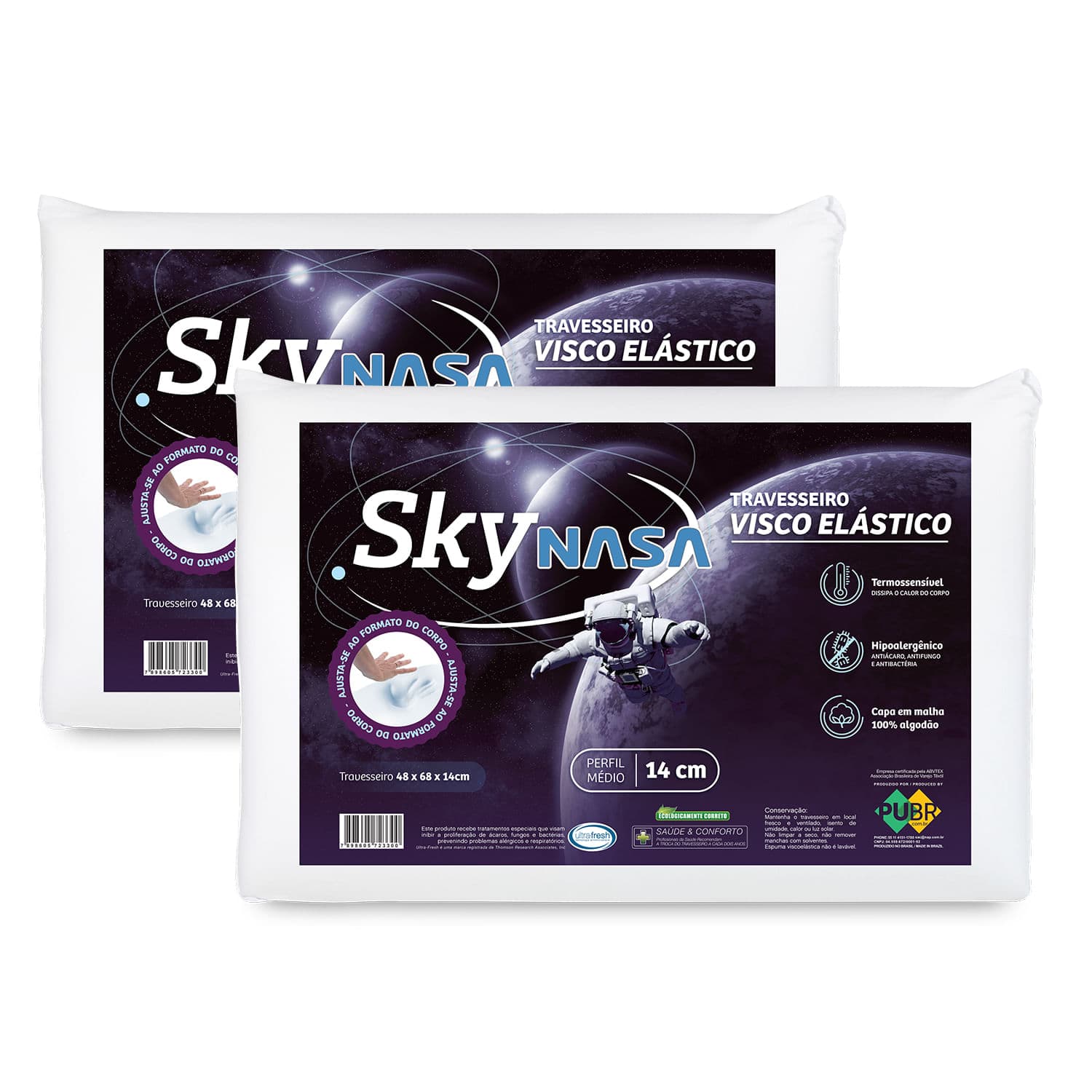 Kit Com 2 Travesseiros Skynasa 48x68cm - Nap