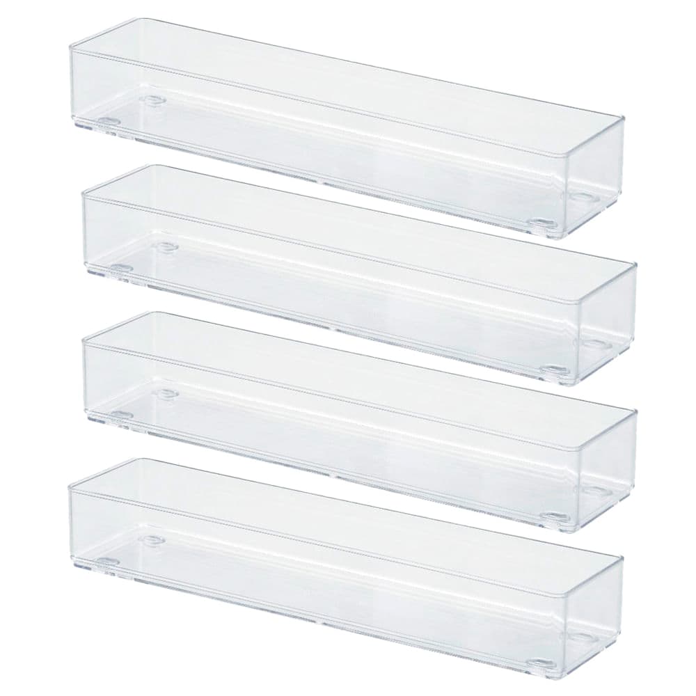 Kit Com 4 Organizadores Antiderrapante 1l Transparente - Arthi